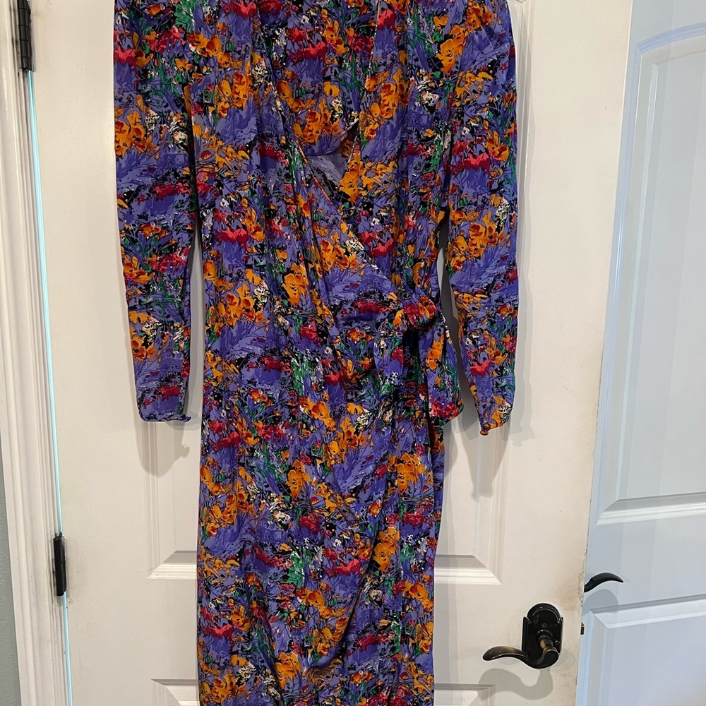Floral Wrap Dress - Multicolor